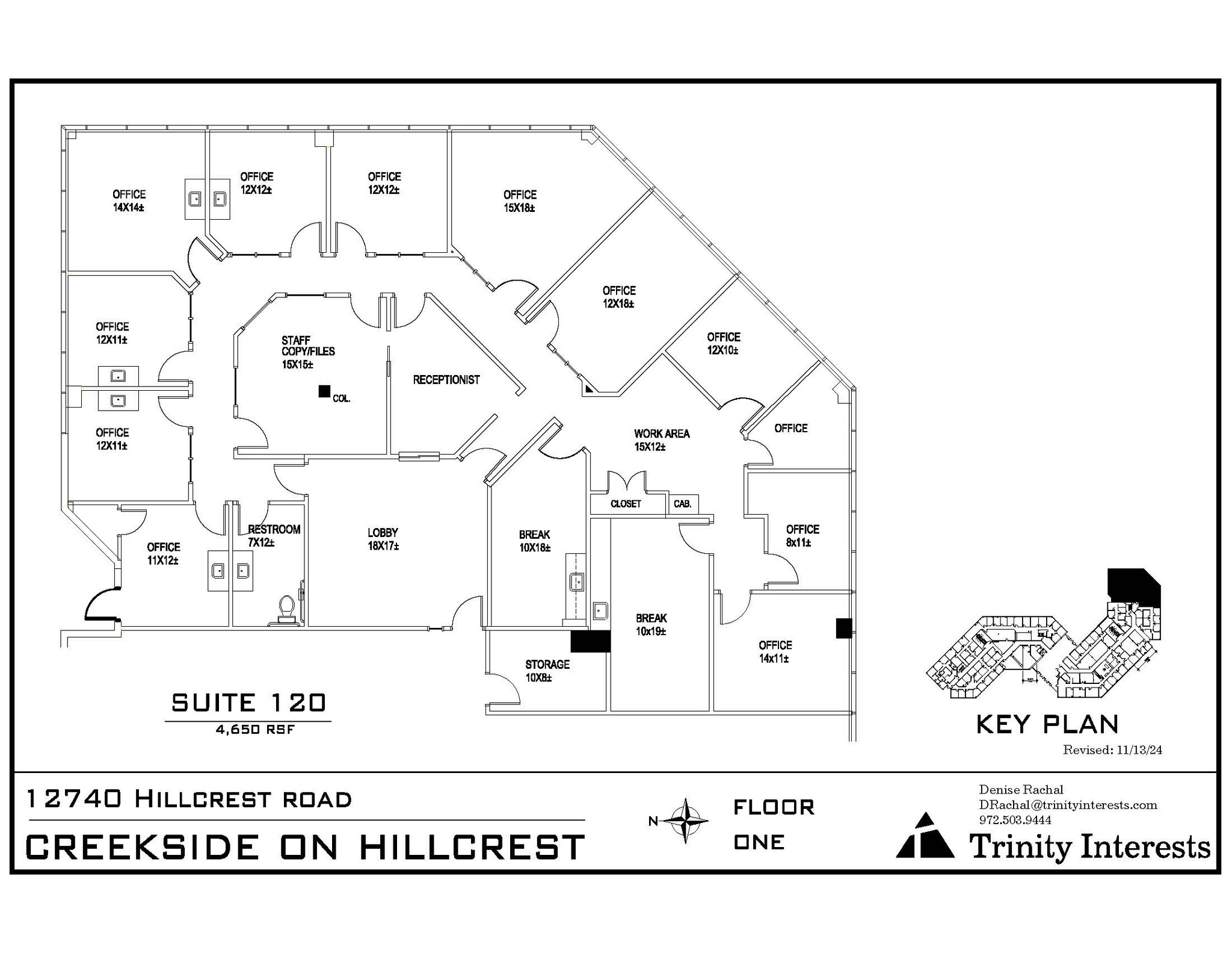 12740 Hillcrest Rd, Dallas, TX à louer Plan d’étage– Image 1 sur 1
