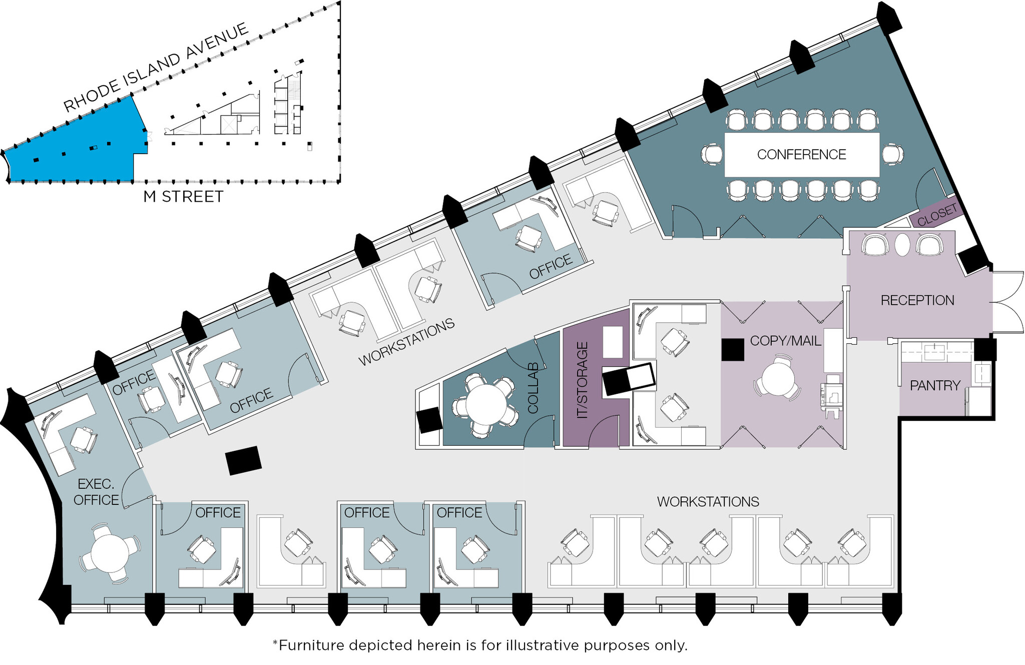 1730 Rhode Island Ave NW, Washington, DC à louer Plan d’étage– Image 1 sur 12