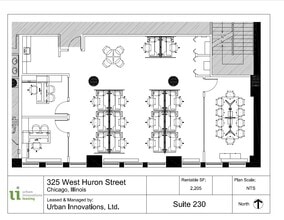 325 W Huron St, Chicago, IL à louer Plan d’étage– Image 1 sur 8