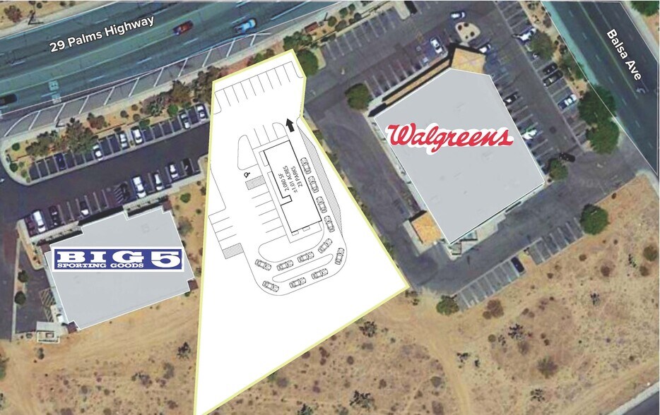 29 Palms Hwy (Hwy 62) & Balsa Ave, Yucca Valley, CA à vendre - Aérien – Image 2 sur 11