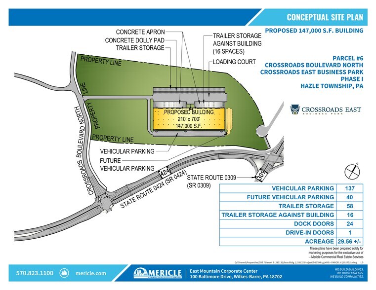 Route 424, Hazleton, PA à louer - Plan de site – Image 2 sur 2
