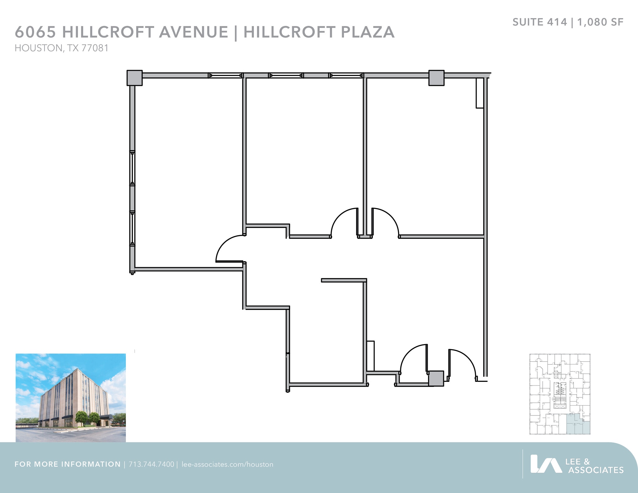 6065 Hillcroft Ave, Houston, TX à louer Plan d’étage– Image 1 sur 1