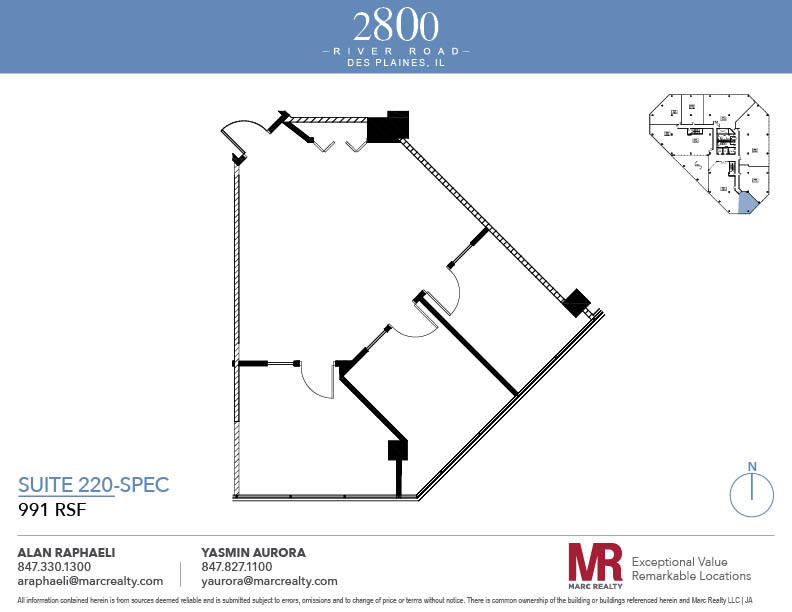 2800 S River Rd, Des Plaines, IL à louer Plan d’étage– Image 1 sur 1