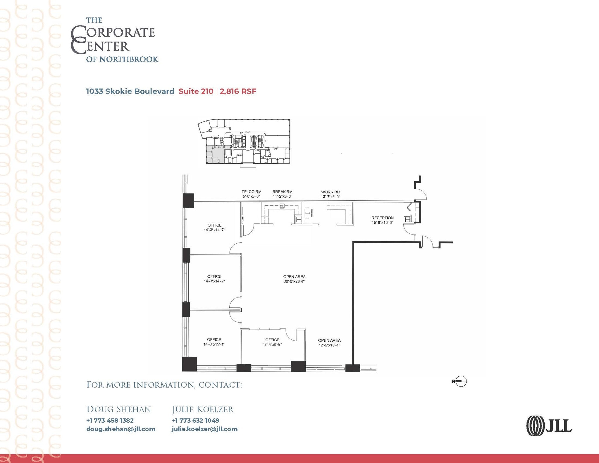 1033 Skokie Blvd, Northbrook, IL à louer Plan d’étage– Image 1 sur 1