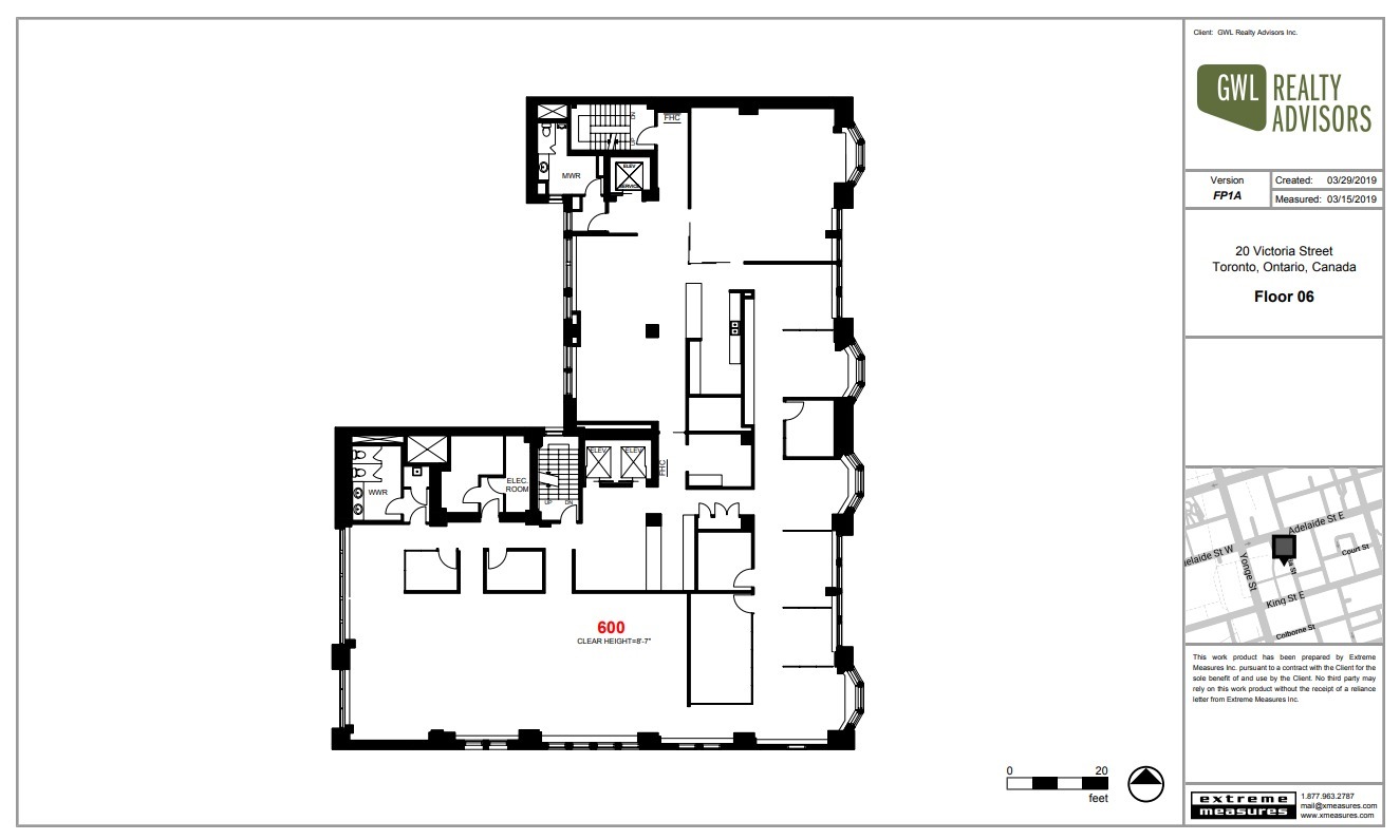 20 Victoria St, Toronto, ON à louer Plan d’étage– Image 1 sur 1