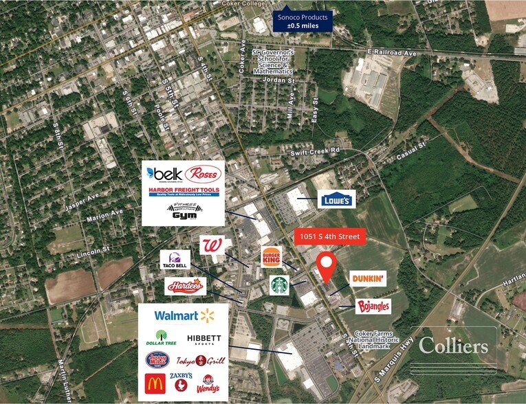 1051-1063 S 4th St, Hartsville, SC à louer - Photo de l’immeuble – Image 3 sur 3