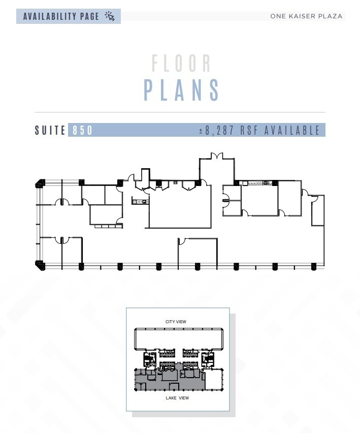 1 Kaiser Plz, Oakland, CA à louer Plan d’étage– Image 1 sur 1