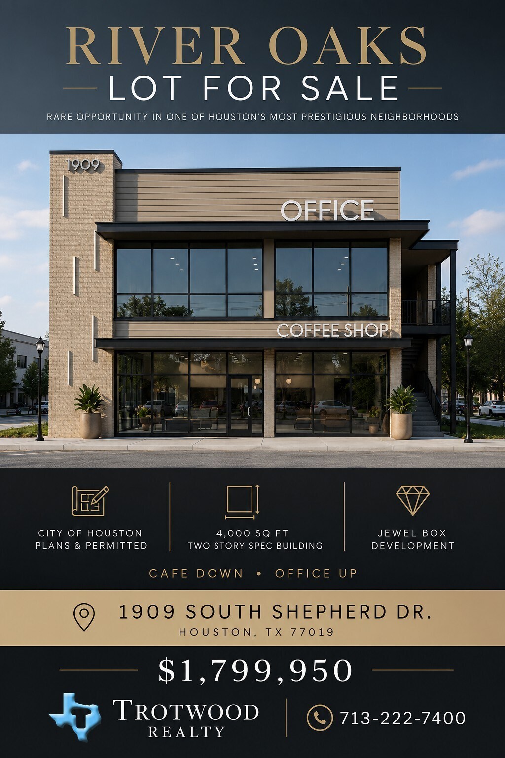 1909 S Shepherd Dr, Houston, TX à vendre Photo de l’immeuble– Image 1 sur 4