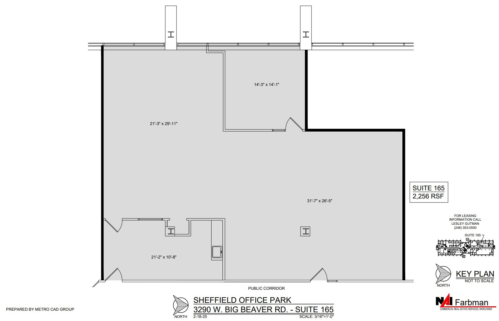 3310 W Big Beaver Rd, Troy, MI à louer Plan d’étage– Image 1 sur 1