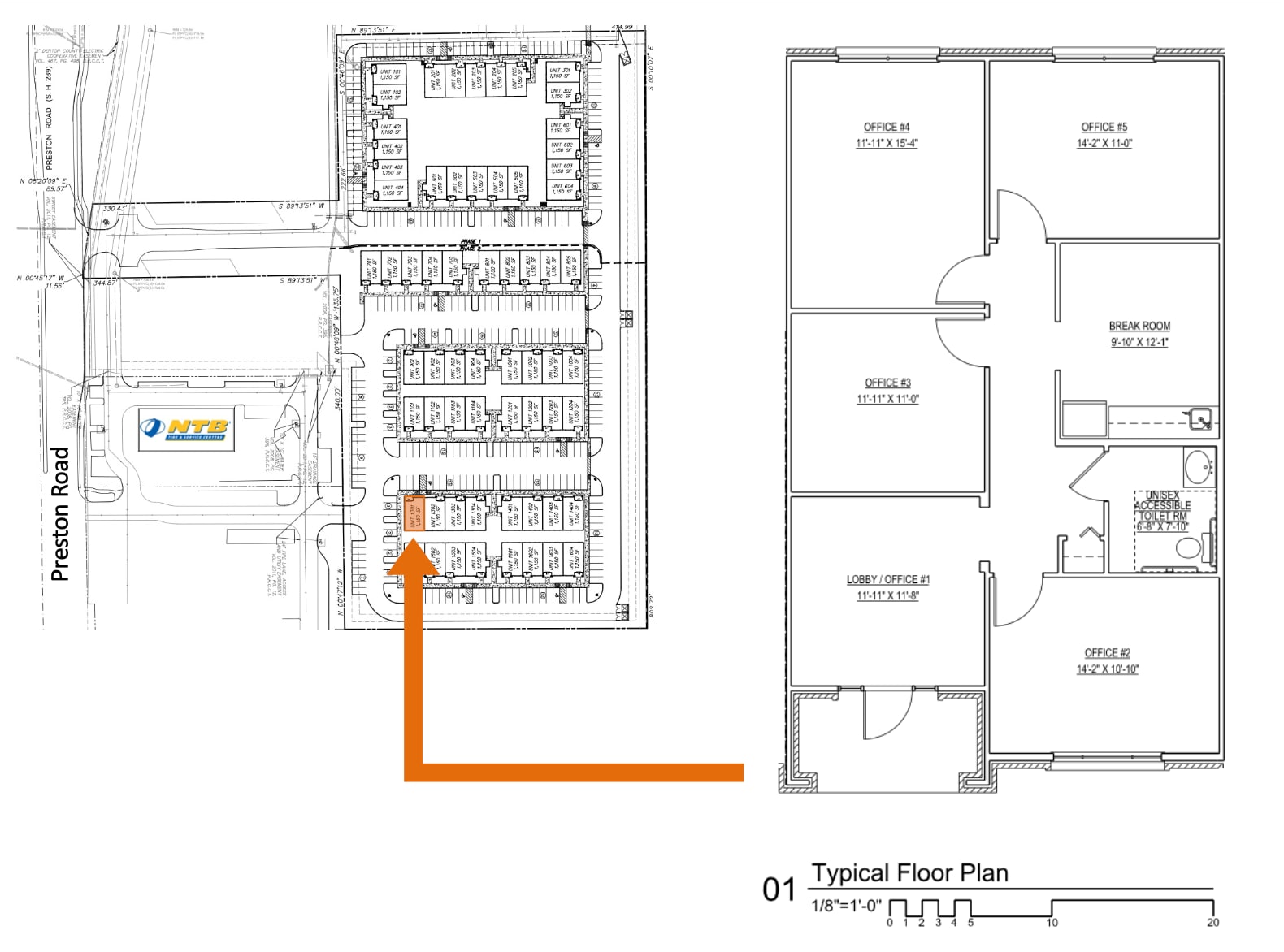 7774 Preston Rd, Frisco, TX à louer Plan d’étage– Image 1 sur 6