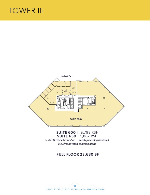 11700 Plaza America Dr, Reston, VA à louer Plan d’étage– Image 1 sur 1