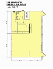 214 Broadway, Saugus, MA à louer Plan d’étage– Image 1 sur 2