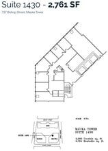 733 Bishop St, Honolulu, HI à louer Plan d’étage– Image 1 sur 1