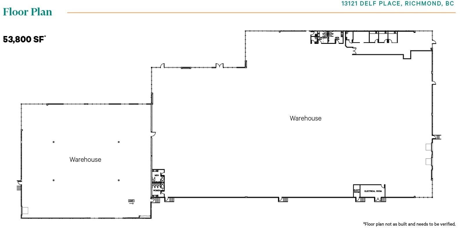 13231 Delf Pl, Richmond, BC à louer Plan d’étage– Image 1 sur 1