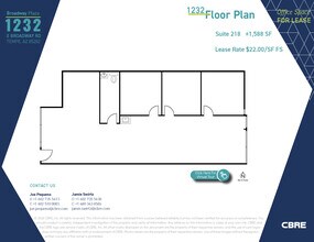 1232 E Broadway Rd, Tempe, AZ à louer Plan d’étage– Image 1 sur 1
