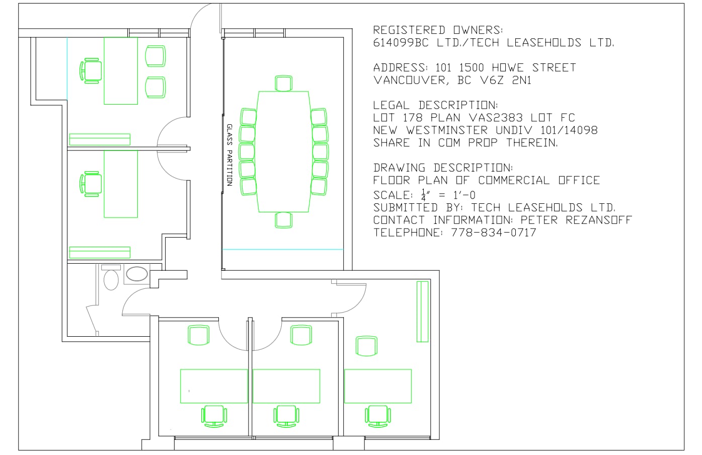 1500 Howe St, Vancouver, BC à louer Plan d’étage– Image 1 sur 4