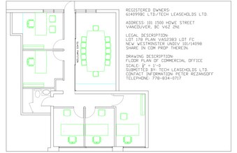 1500 Howe St, Vancouver, BC à louer Plan d’étage– Image 1 sur 4