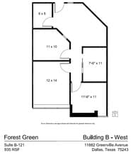 11910 Greenville Ave, Dallas, TX à louer Plan d’étage– Image 1 sur 1