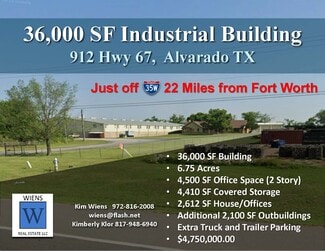 Plus de détails pour 912 US-67, Alvarado, TX - Industriel/Logistique à vendre