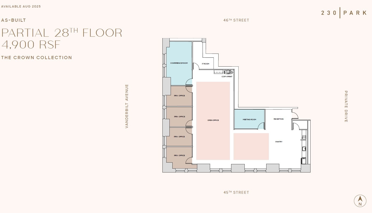 230 Park Ave, New York, NY à louer Plan d’étage– Image 1 sur 5