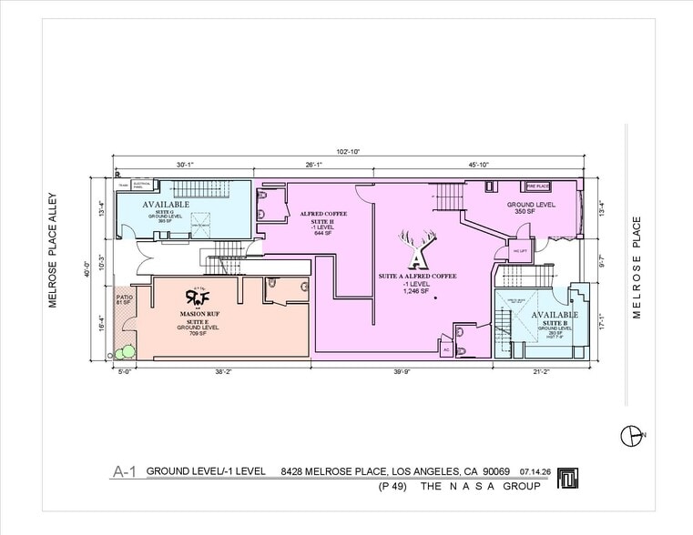 8428 Melrose Pl, Los Angeles, CA à louer - Plan d’étage – Image 3 sur 7