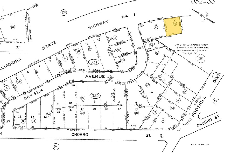 171 N Santa Rosa St, San Luis Obispo, CA à louer - Plan cadastral – Image 2 sur 2