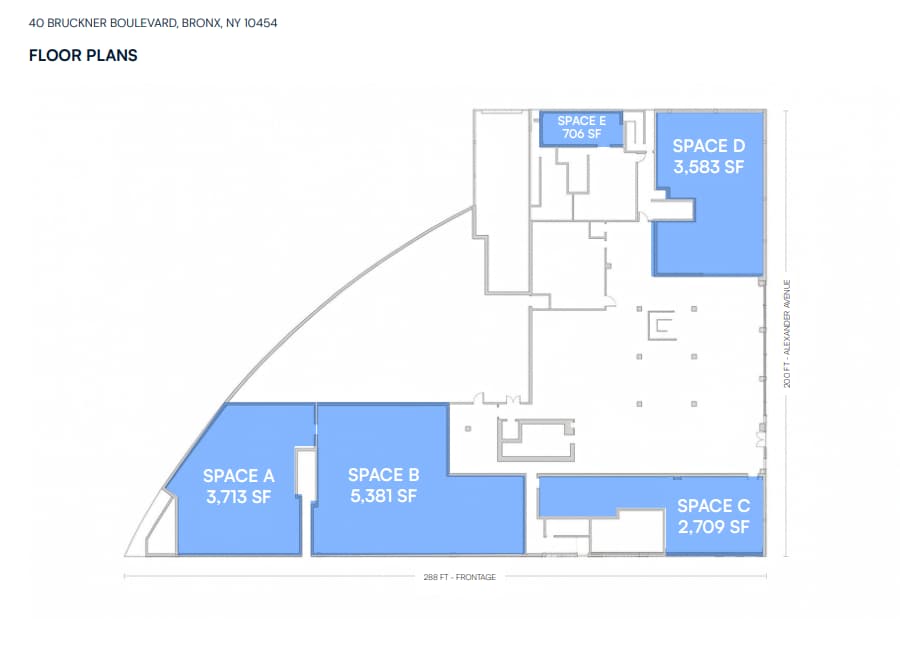 40 Bruckner Blvd, Bronx, NY à louer Plan d’étage– Image 1 sur 1
