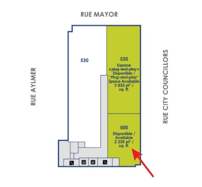 1450-1480 Rue City Councillors, Montréal, QC à louer Plan d’étage– Image 1 sur 1