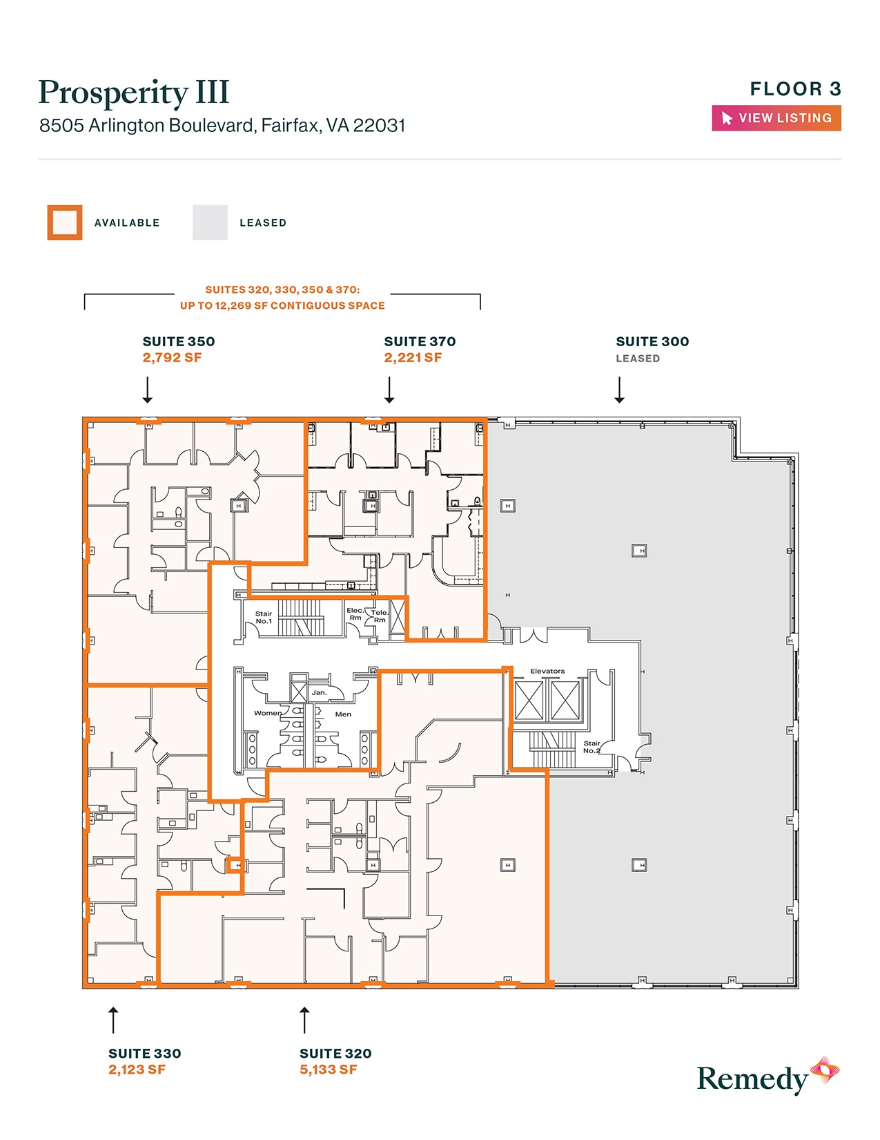 8501 Arlington Blvd, Merrifield, VA à louer Plan d’étage– Image 1 sur 1