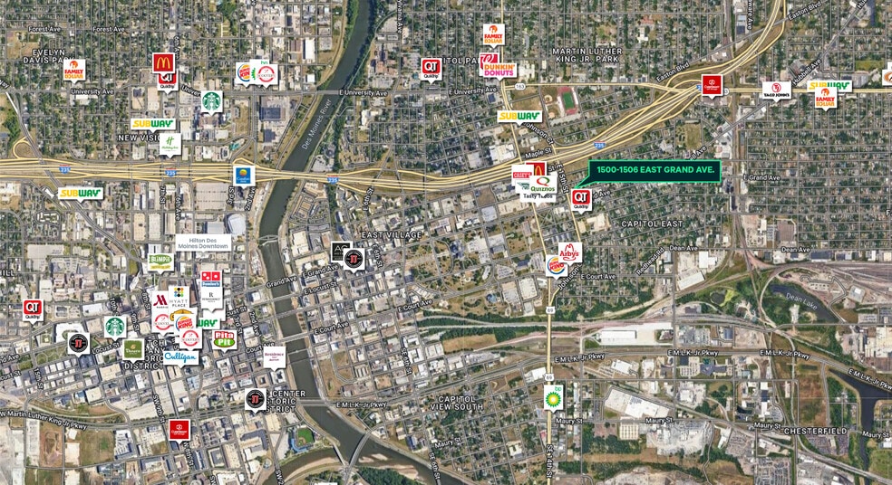 1500-1506 E Grand Ave, Des Moines, IA à louer - Aérien – Image 2 sur 2