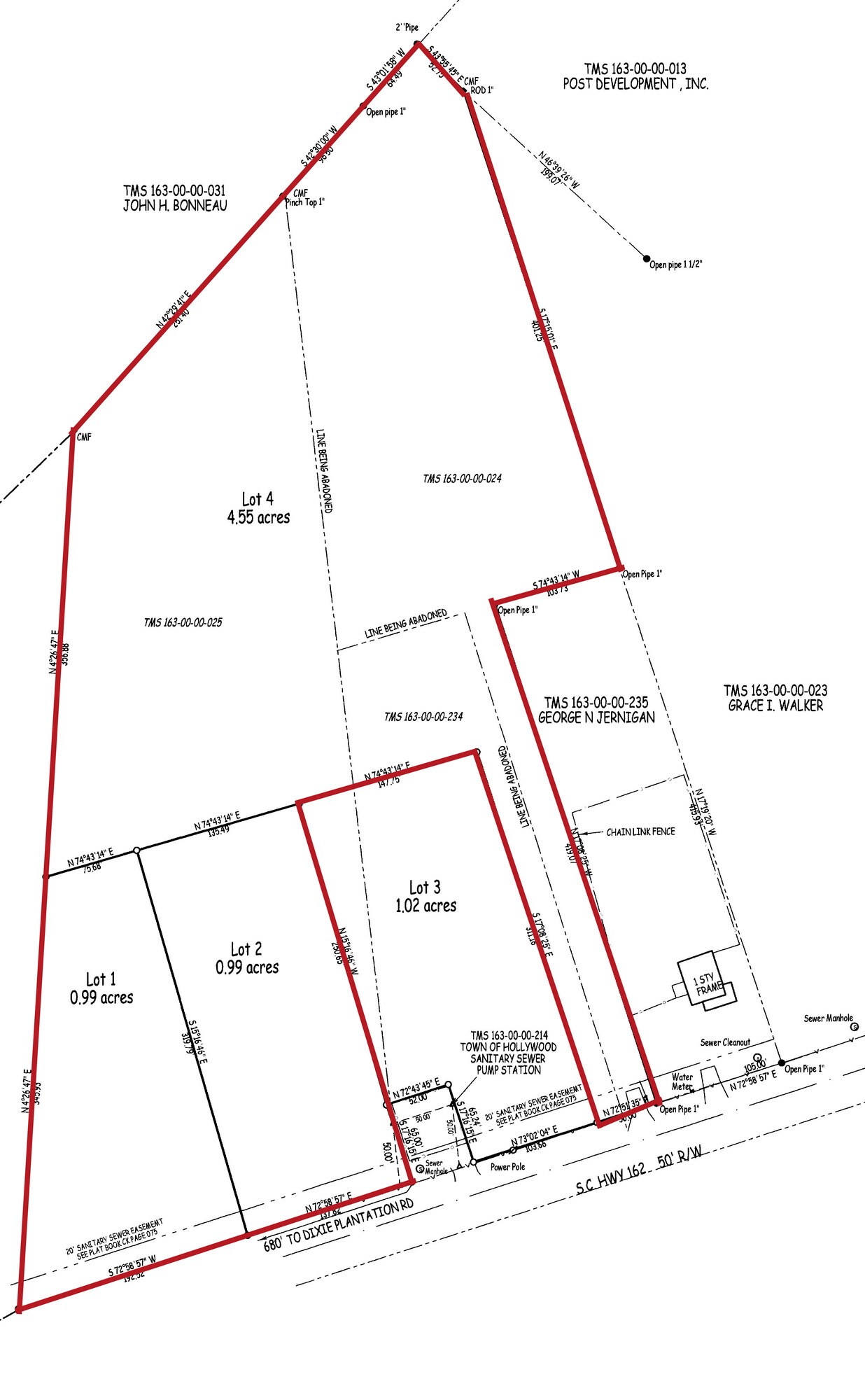 Highway 162, Hollywood, SC à vendre Plan cadastral– Image 1 sur 2