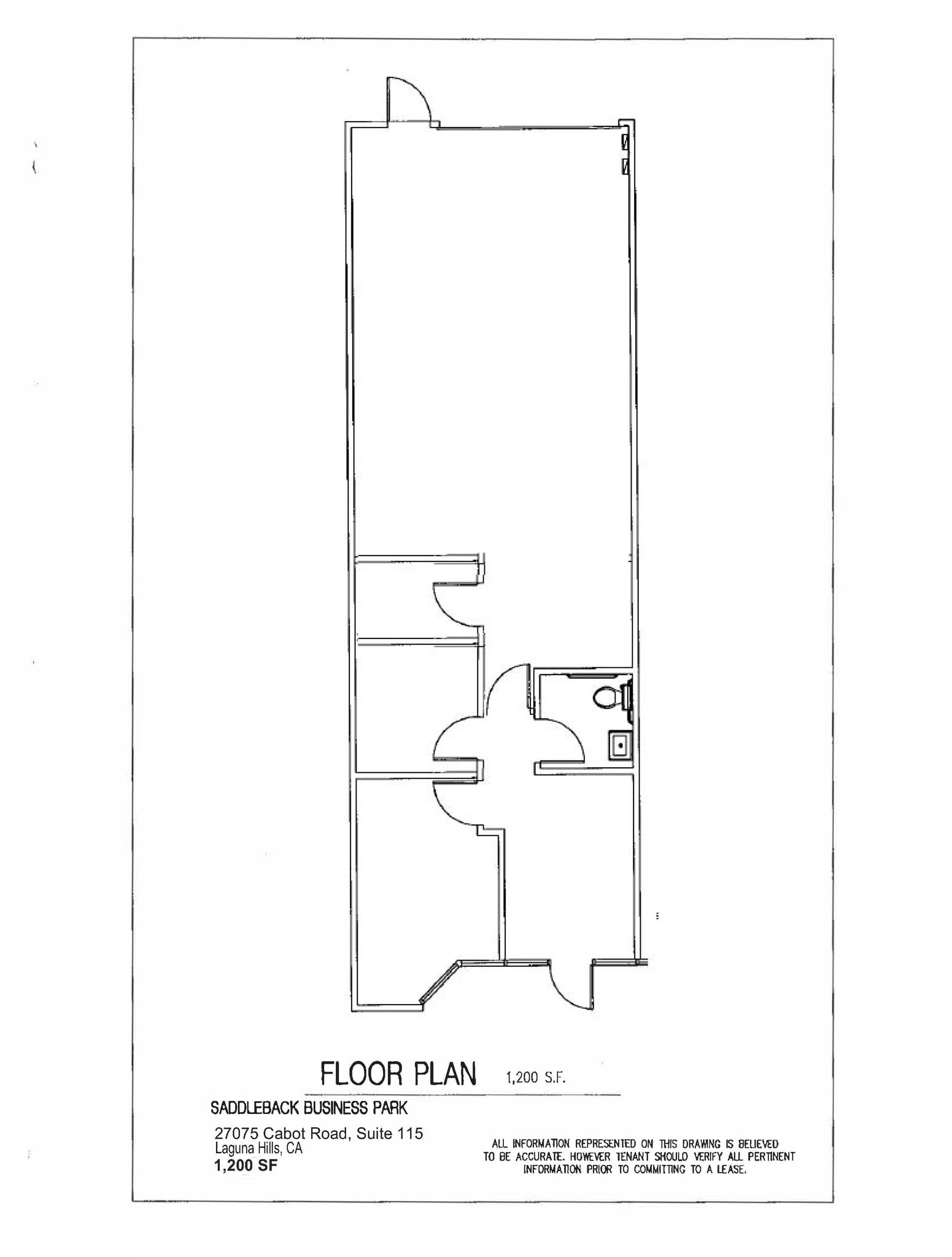 26941 Cabot Rd, Laguna Hills, CA à louer Plan d’étage– Image 1 sur 1