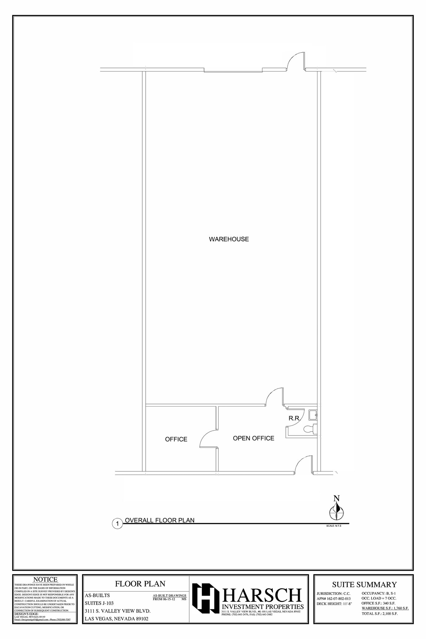 3111 S Valley View Blvd, Las Vegas, NV à louer Plan de site– Image 1 sur 1