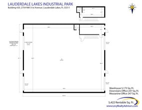 2696 NW 31st Ave, Lauderdale Lakes, FL à louer Plan d’étage– Image 2 sur 3
