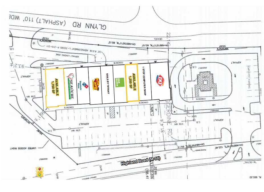 10531-10603 Highland Rd, White Lake, MI à louer Plan de site– Image 1 sur 1