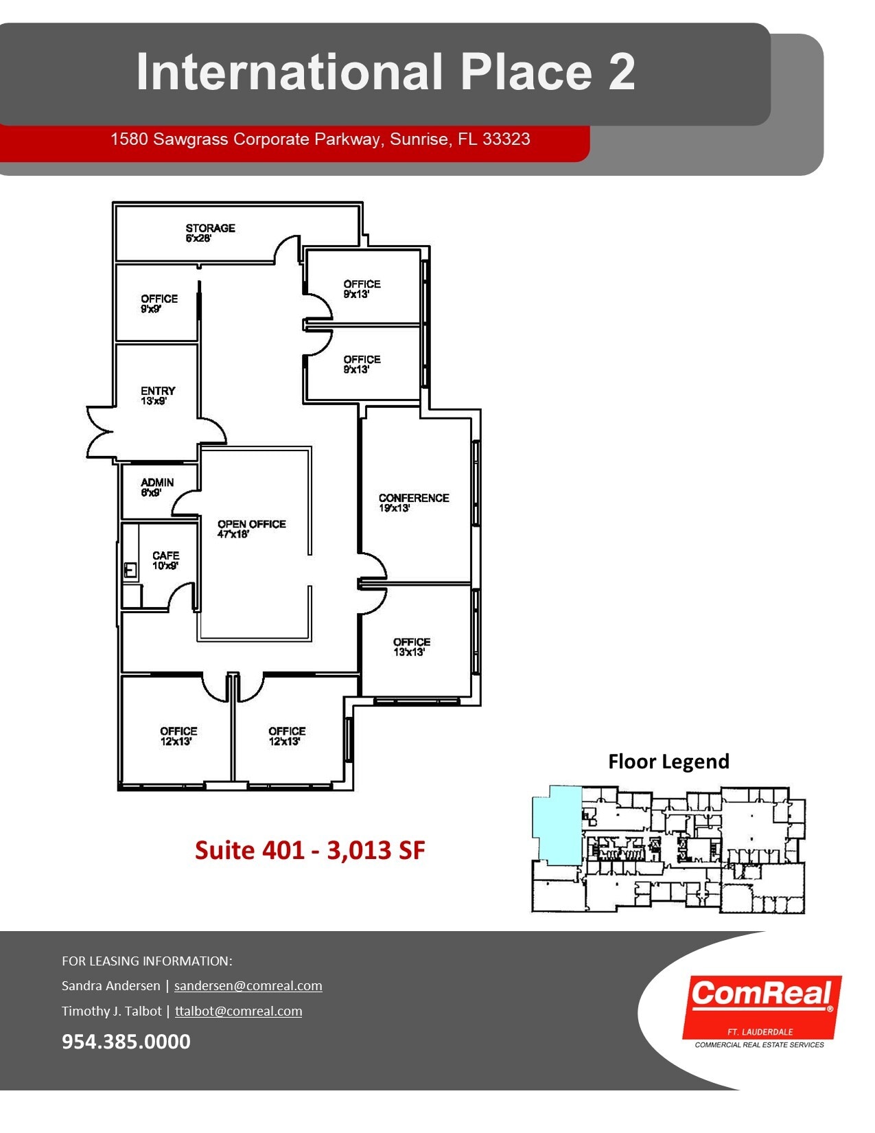 1580 Sawgrass Corporate Pky, Sunrise, FL à louer Plan d’étage– Image 1 sur 1
