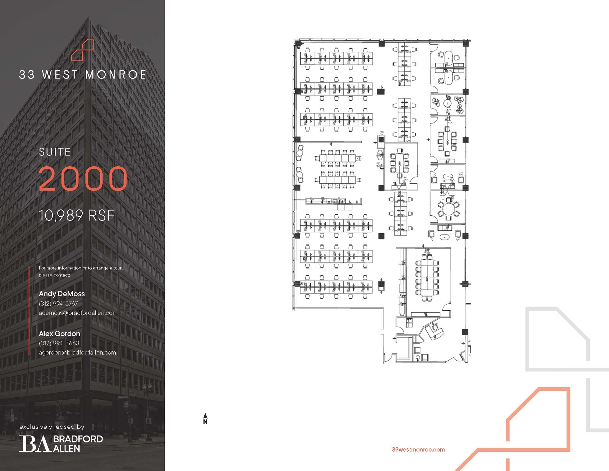 33 W Monroe St, Chicago, IL à louer Plan d’étage– Image 1 sur 5
