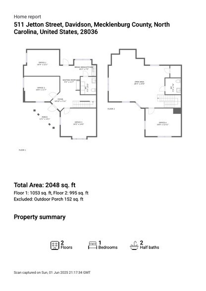 511 Jetton St, Davidson, NC à vendre - Plan d’étage – Image 2 sur 3