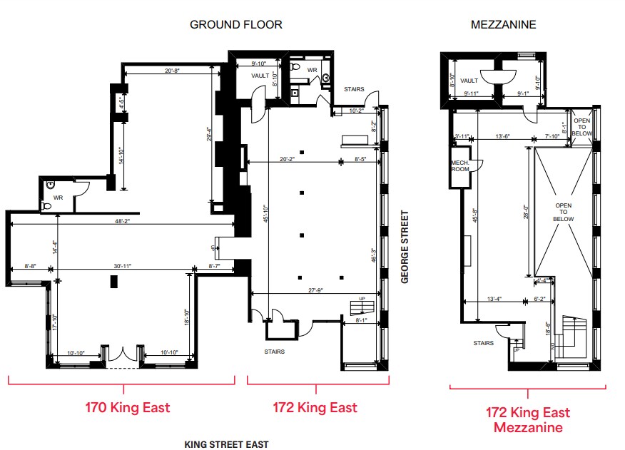 168 King St E, Toronto, ON à louer Plan d’étage– Image 1 sur 1