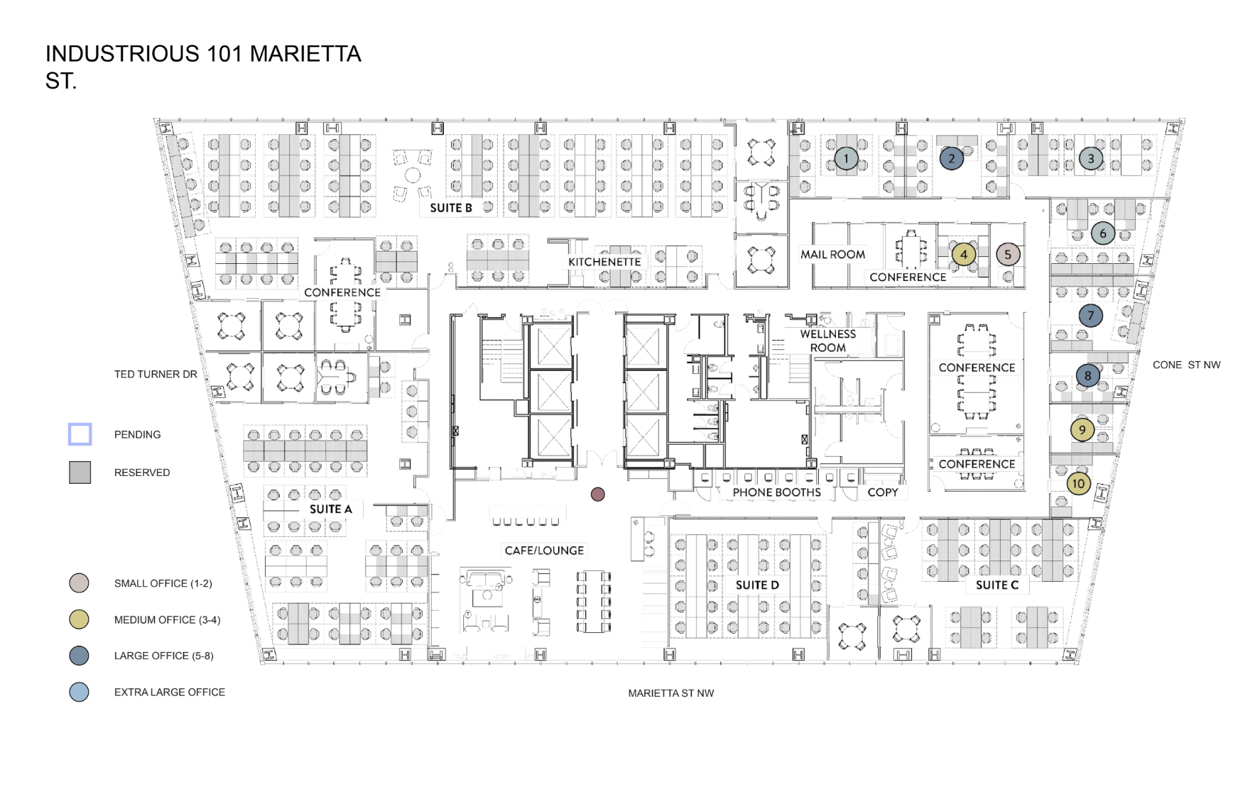 101 Marietta St NW, Atlanta, GA à louer Plan d’étage– Image 1 sur 10