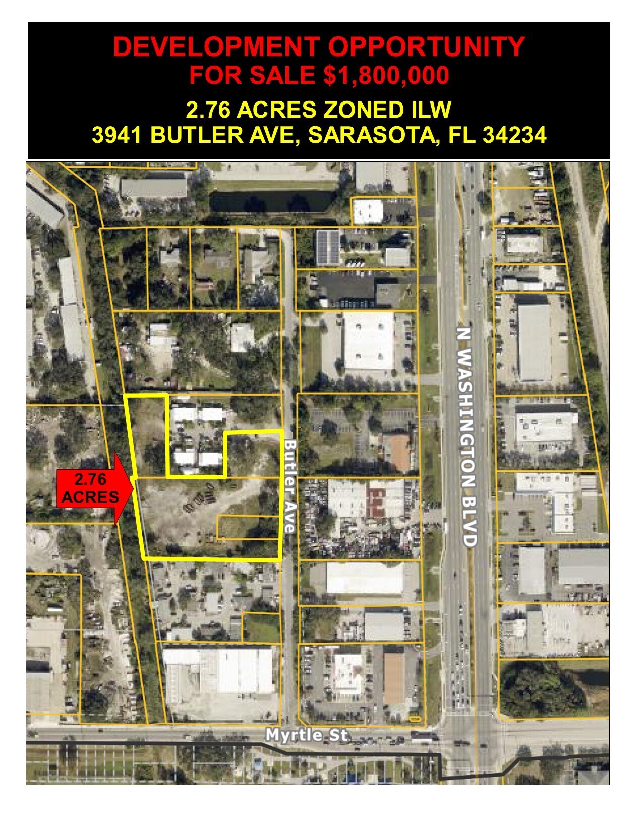 3941 Butler Ave, Sarasota, FL à vendre Photo de l’immeuble– Image 1 sur 3
