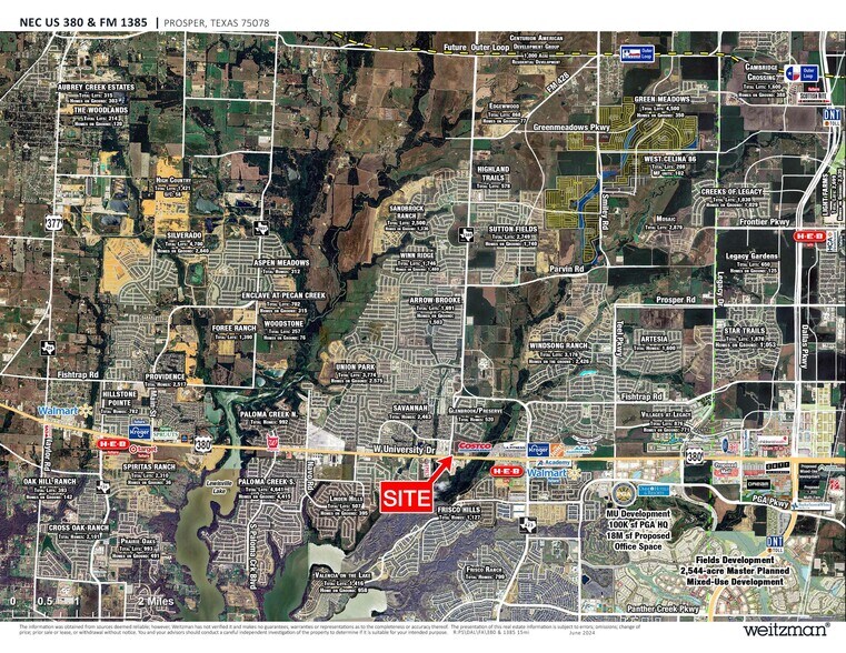 NEC US 380 & FM 1385, Aubrey, TX à louer - Aérien – Image 2 sur 3