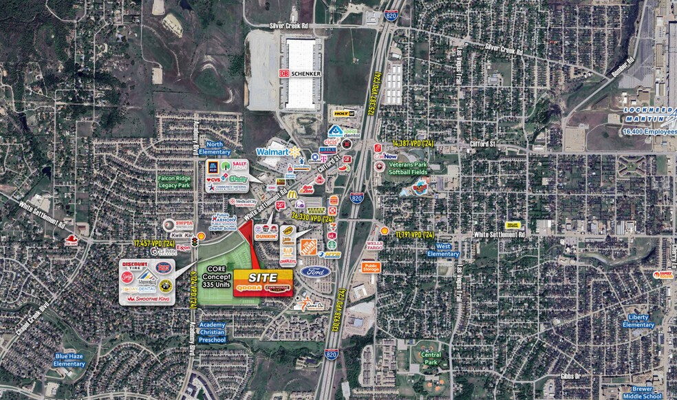 9713 White Settlement Road, Fort Worth, TX à vendre - Aérien – Image 2 sur 3