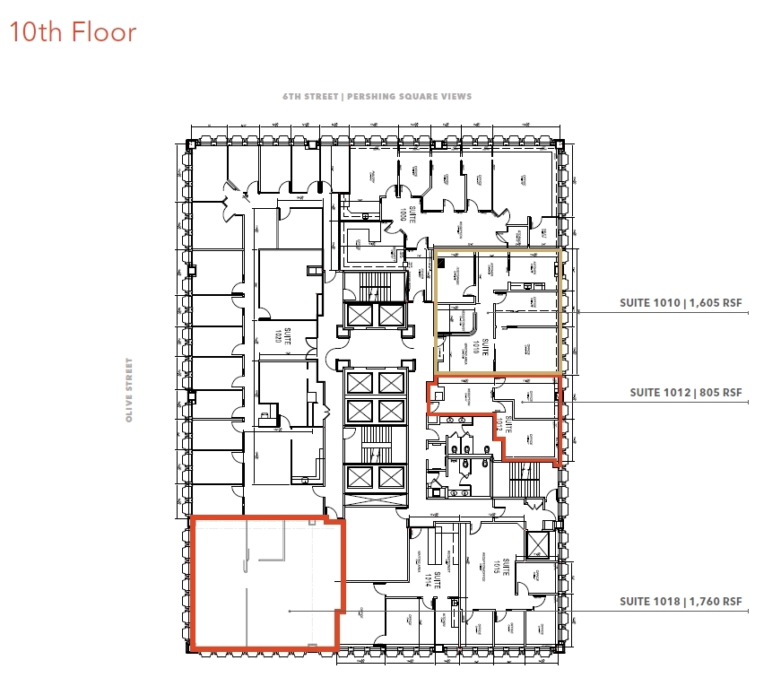 606 S Olive St, Los Angeles, CA à louer Plan d’étage– Image 1 sur 1