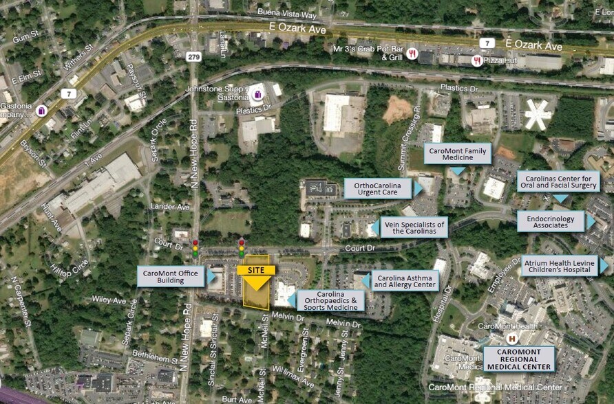 00 Court Dr, Gastonia, NC à louer - Aérien – Image 2 sur 2