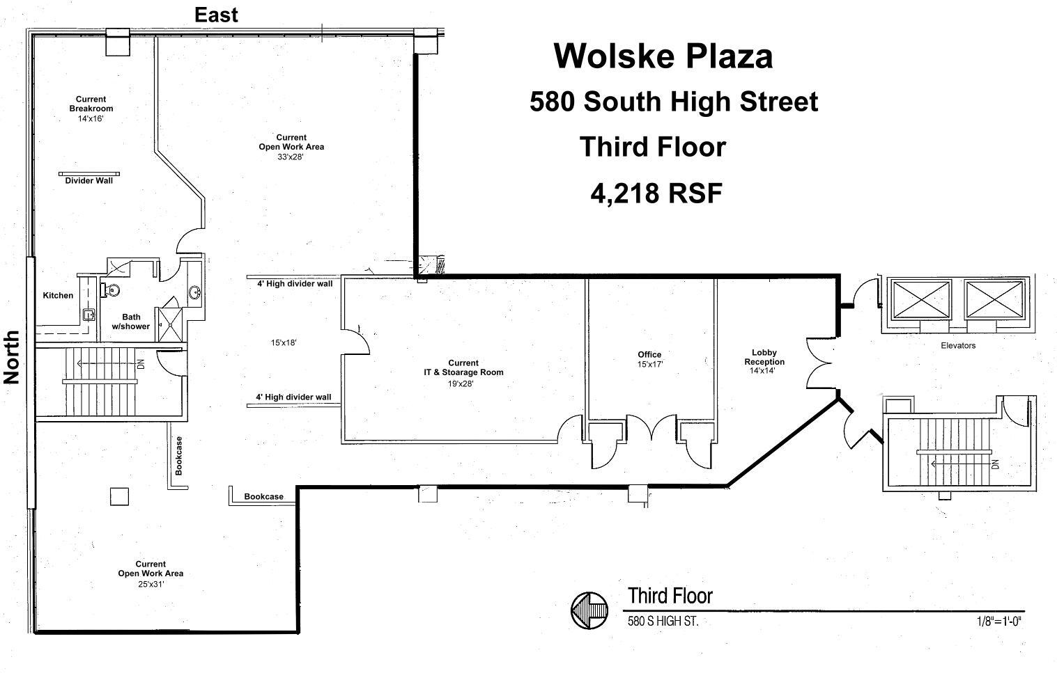 580 S High St, Columbus, OH à louer Plan d’étage– Image 1 sur 15