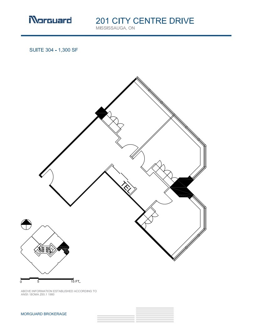 201 City Centre Dr, Mississauga, ON à louer Plan d’étage– Image 1 sur 1
