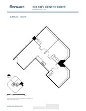 201 City Centre Dr, Mississauga, ON à louer Plan d’étage– Image 1 sur 1