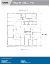 1990 M St NW, Washington, DC à louer Plan d’étage– Image 2 sur 2