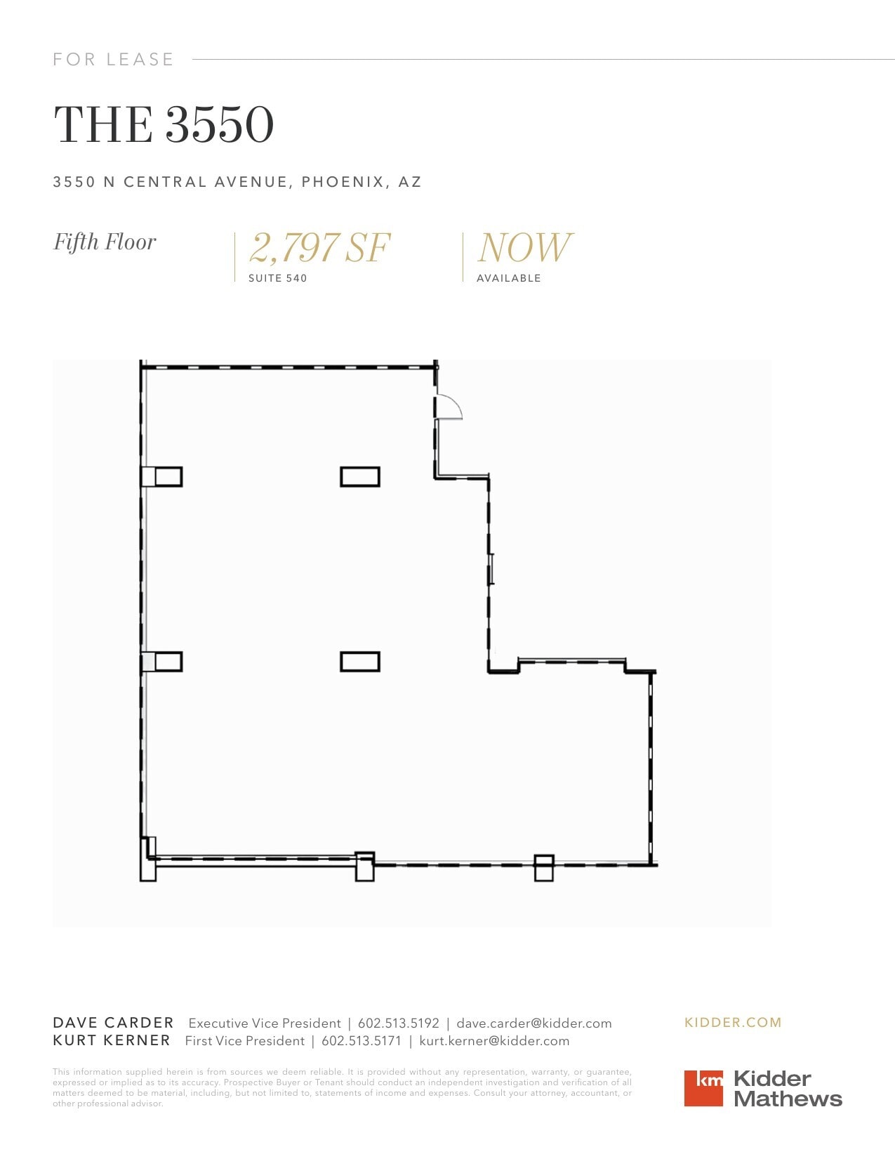 3550 N Central Ave, Phoenix, AZ à louer Plan d’étage– Image 1 sur 1